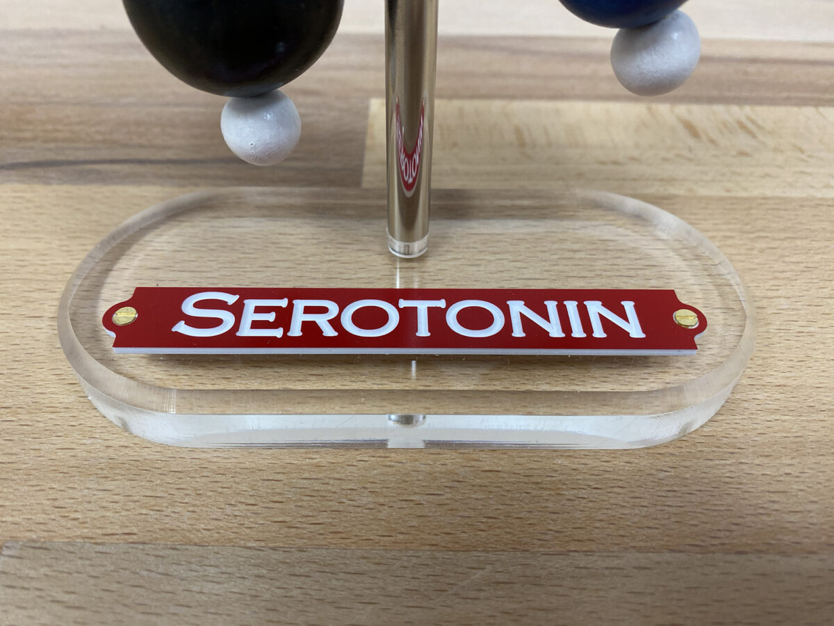 Serotonin molecule model